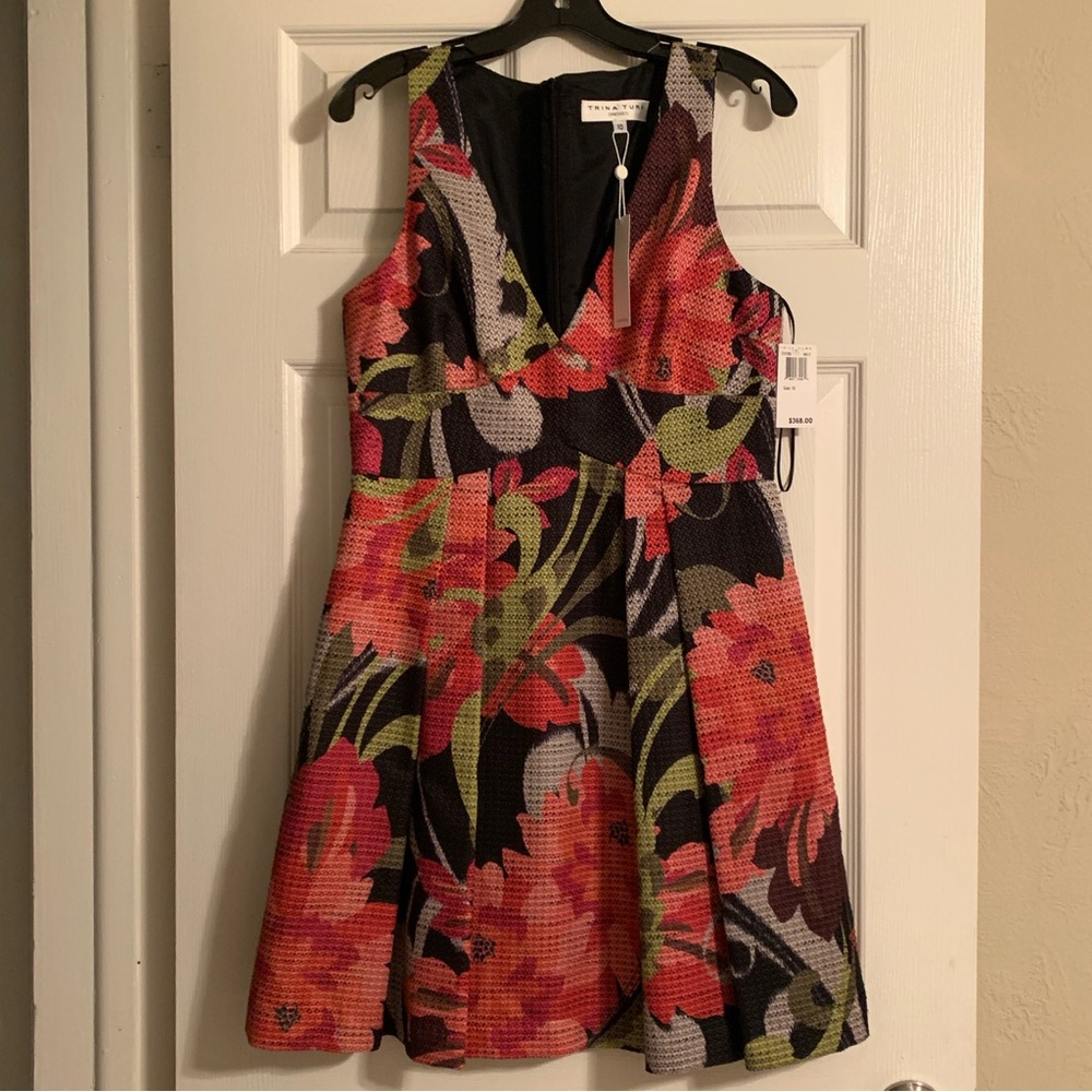 Trina Turk - Floral Texture Fit Flare dress - size10